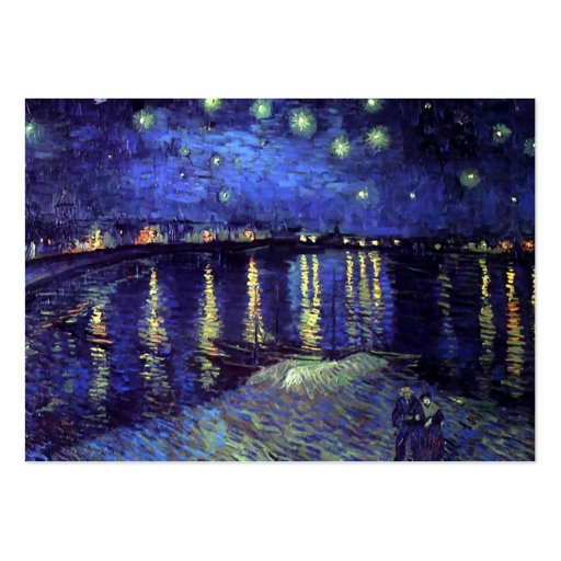 van gogh starry night over the rhone business card templates (front side)