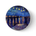 Van Gogh Starry Night Over The Rhone Button
