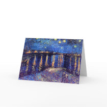 Van Gogh Starry Night Over The Rhone Greeting Card