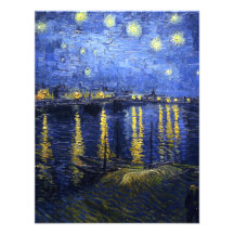 Van Gogh Starry Night Over The Rhone Invitations