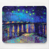 Van Gogh Starry Night over the Rhone Mousepad