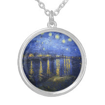 Van Gogh Starry Night Over The Rhone Necklace