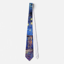 Van Gogh Starry Night Over The Rhone Tie