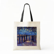 Van Gogh Starry Night Over The Rhone Tote Bag