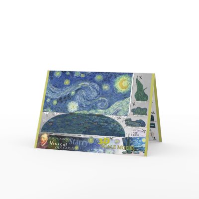 night paper craft 3d card
