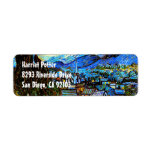 Van Gogh Starry Night Vintage Fine Art labels