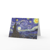Van Gogh Starry Night, Vintage Post Impressionism Greeting Cards