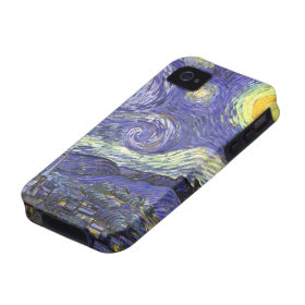 Van Gogh Starry Night, Vintage Post Impressionism Case-Mate iPhone 4 Covers