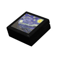 Van Gogh Starry Night, Vintage Post Impressionism Keepsake Boxes