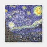 Van Gogh Starry Night, Vintage Post Impressionism Fridge Magnets