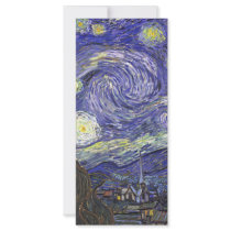 Van Gogh Starry Night, Vintage Post Impressionism Custom Rack Cards