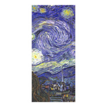 Van Gogh Starry Night, Vintage Post Impressionism Custom Rack Cards
