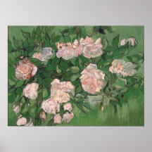 Van Gogh Still Life Pink Roses (F595) Poster