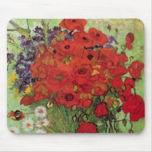 Van Gogh; Still Life: Red Poppies and Daisies Mouse Pad