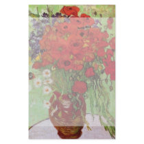 Van Gogh; Still Life: Red Poppies and Daisies Personalized Stationery