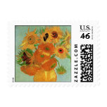 Van Gogh; Still Life: Vase with 12 Sunflowers Postage Stamps