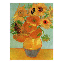 Van Gogh; Still Life: Vase with 12 Sunflowers Postcards