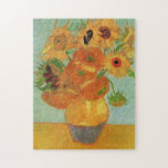 Van Gogh; Still Life: Vase with 12 Sunflowers Jigsaw Puzzle