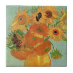 Van Gogh; Still Life: Vase with 12 Sunflowers Ceramic Tile