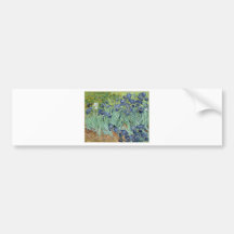 Van Gogh Still Life: Vase with Irises Bumper Stickers