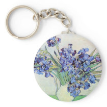 Van Gogh Still Life: Vase with Irises Key Chains