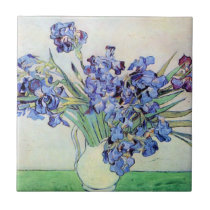 Van Gogh Still Life: Vase with Irises Tiles
