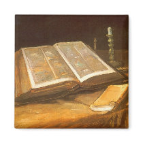 Van Gogh Still Life with Bible magnets