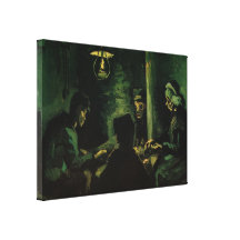 Van Gogh; Study for The Potato Eaters, Vintage Art Stretched Canvas Print
