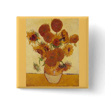 Van Gogh, Sunflowers buttons