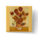 Van Gogh, Sunflowers Pin
