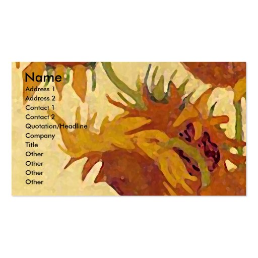 Van Gogh Sunflowers (F454) Vintage Fine Art Business Card Templates