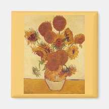 Van Gogh Sunflowers (F454) Vintage Fine Art Fridge Magnets