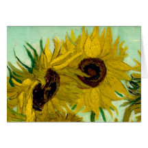 Van Gogh Sunflowers (F456) Vintage Fine Art Greeting Cards