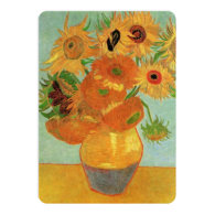 Van Gogh Sunflowers Fine Art Wedding Invitation