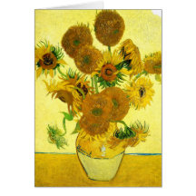 Van Gogh Sunflowers Note Card