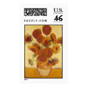 Van Gogh Sunflowers postage