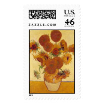 Van Gogh Sunflowers postage