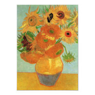 Van Gogh Sunflowers Wedding Invitation