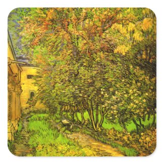 Van Gogh: The Garden of Saint-Paul Hospital Square Sticker