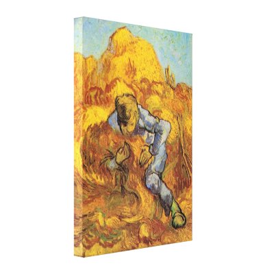 Van Gogh; The Sheaf Binder (after Millet) Canvas Print Zazzle_wrappedcanvas Van Gogh; The Sheaf Binder (after Millet) Canvas Print Zazzle_wrappedcanvas