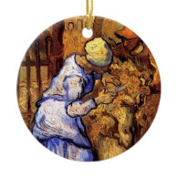 Van Gogh - The Sheep Shearers Christmas Ornaments