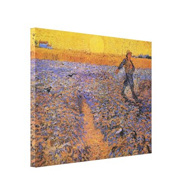 Van Gogh; The Sower Stretched Canvas Print Zazzle_wrappedcanvas Van Gogh; The Sower Stretched Canvas Print Zazzle_wrappedcanvas