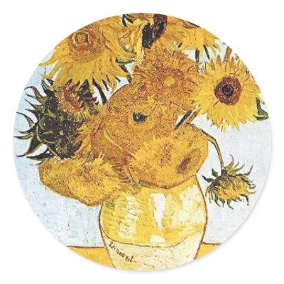 Van Gogh The Vase with 12 Sunflowers Sticker by lynnhsmomof2
