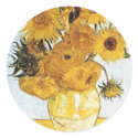 Van Gogh The Vase with 12 Sunflowers Sticker