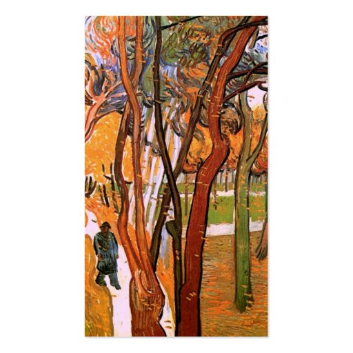Van Gogh The Walk: Falling Leaves, Vintage Art Business Cards (back side)