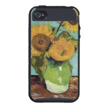 Van Gogh Three Sunflowers in a Vase (F453) Cases For iPhone 4