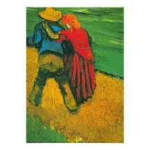 Van Gogh Two Lovers Personalized Invitation