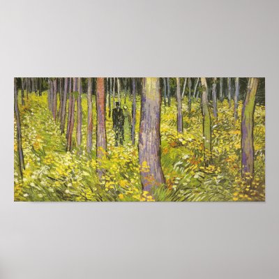 Van Gogh Undergrowth with Two Figures Print