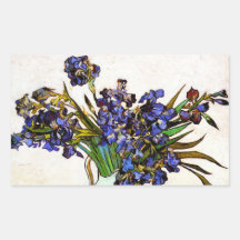Van Gogh Vase of Irises Stickers
