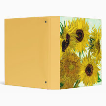 Van Gogh: Vase Twelve Sunflowers Vintage Fine Art 3 Ring Binder
